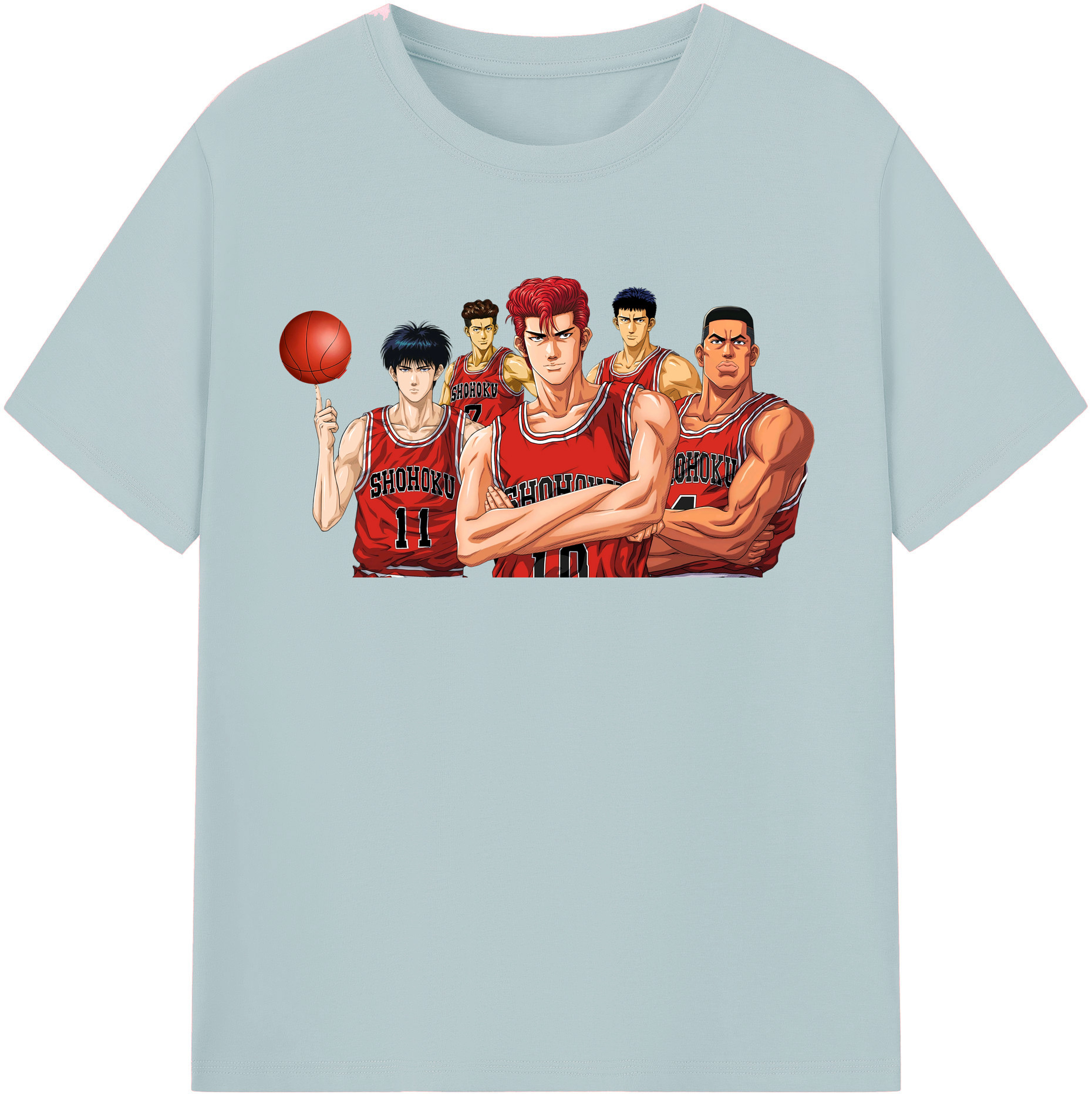 SLAM DUNK／スラムダンク 綿100％半袖Tシャツ（フロントプリント）